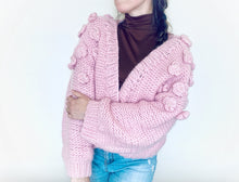 Load image into Gallery viewer, Cardigan Knitting Pattern, Crop Cardigan Pattern, Knitting pattern for women, Tutorial for beginners, Cropped cardigan
