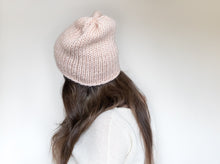 Load image into Gallery viewer, Knit Slouchy Beanie, Merino Wool Hat, Slouchy Hat, Chunky Knit Beanie, Knitted Hat for women, Modern beanie, Hand knit hat, Hats for women
