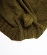 Load image into Gallery viewer, Camel Hair wool 100g ball in Moss Green, Green camel wool yarn, Pure wool yarn, Sustainable yarn, Eco-friendly &amp; Ethical Yarn
