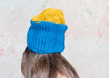 Load image into Gallery viewer, Slouchy Beanie Knitting Pattern, Knitting Pattern Hat, PDF pattern, Instant Download, Chunky yarn, Color Pop Super Chunky Hat
