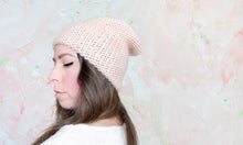 Load image into Gallery viewer, Knit Slouchy Beanie, Merino Wool Hat, Slouchy Hat, Chunky Knit Beanie, Knitted Hat for women, Modern beanie, Hand knit hat, Hats for women
