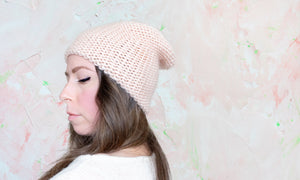 Knit Slouchy Beanie, Merino Wool Hat, Slouchy Hat, Chunky Knit Beanie, Knitted Hat for women, Modern beanie, Hand knit hat, Hats for women